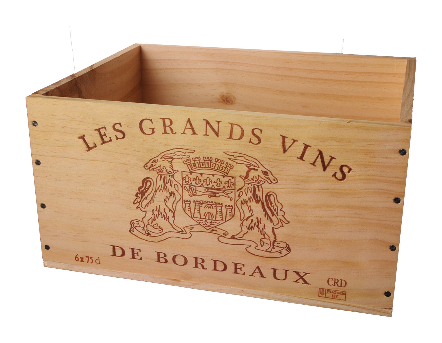 Achat Caisse Bois 6x75cl estampillé Grands Vins de Bordeaux - Odyssee-vins