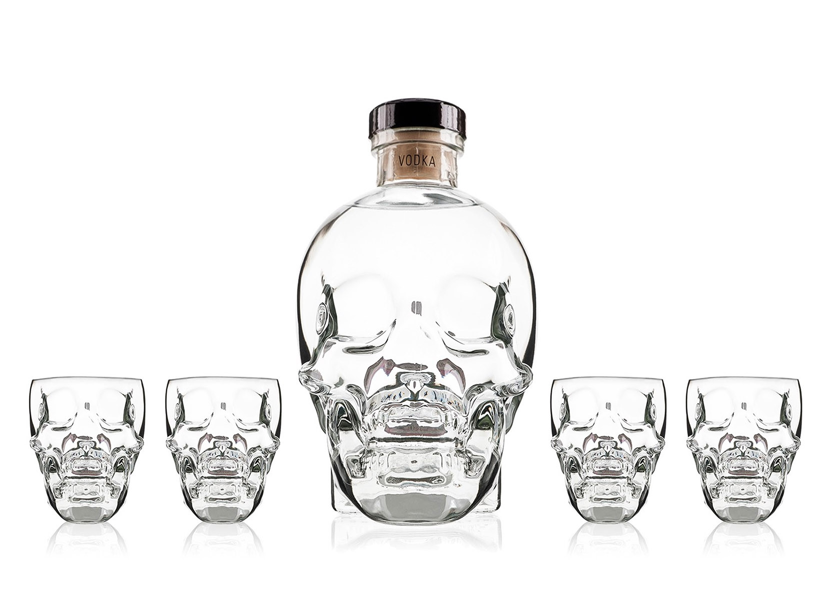 Achat de Vodka Crystal Head 70cl vendu en Coffret 4 Verres sur notre site -  Odyssee-vins