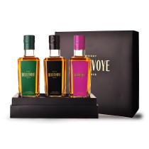 Whisky Bellevoye Noir-Vert-Prune 3x20cl Coffret Prestige www.odyssee-vins.com