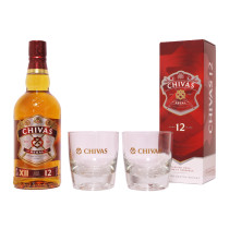 Whisky Chivas Regal 12 ans 70cl + 2 Verres Tumbler www.odyssee-vins.com
